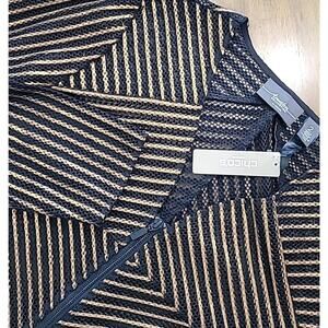 Chico’s Travelers Jacket Mesh Zip Bronze Black Sz 2